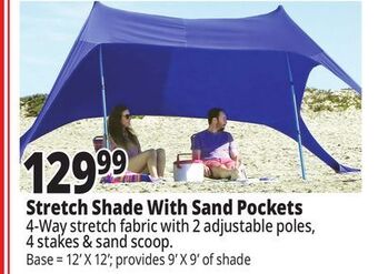 Ocean State Job Lot Crown shades stretch shade beach canopy, 9' x 9' offer