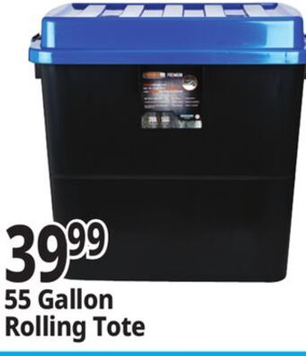 Ocean State Job Lot Gracious living premium rolling storage tote with lid, 55 gal offer