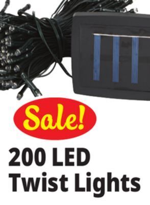 Ocean State Job Lot Solar twist lights, 200 lights offer