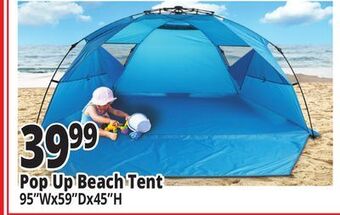 Ocean State Job Lot Instant pop-up beach tent offer