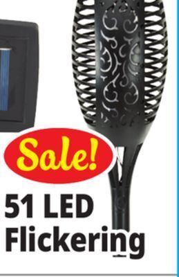 Ocean State Job Lot Solar powered 51 led flickering flame tiki torch light offer