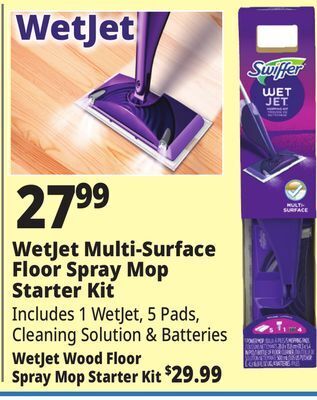 Ocean State Job Lot Wetjet multi-surface floor spray mop starter kit offer