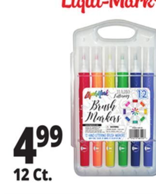 Ocean State Job Lot 12 ct. liqui-mark® brush markers offer