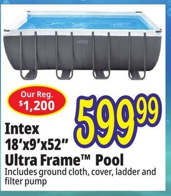 Ocean State Job Lot Intex 18' x 9' x 52 ultra frame pool set offer