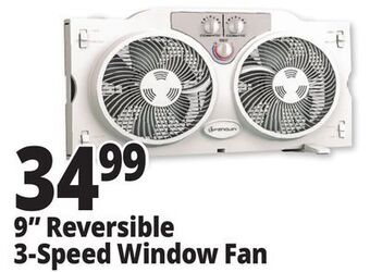 Ocean State Job Lot 9 reversible 3-speed window fan offer