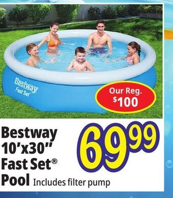 Ocean State Job Lot Bestway 10'x30 fast set® pool offer