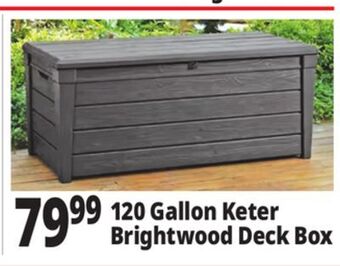 Ocean State Job Lot 120 gallon keter brightwood deck box offer
