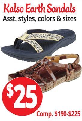 Ocean State Job Lot Kalso earth sandals offer