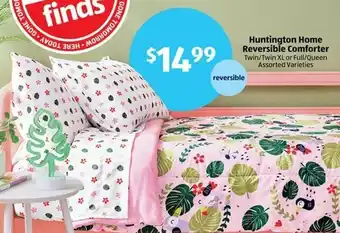 Aldi Huntington Home Reversible Comforter Twin/Twin XL or Full/Queen Assorted Varieties offer