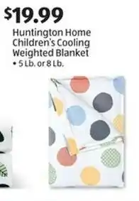 Aldi Huntington Home Children's Cooling Weighted Blanket 5 lb. or 8 lb. offer