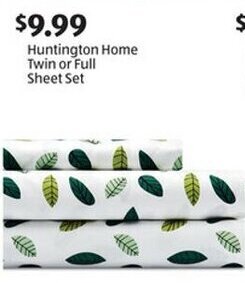 Aldi Huntington Home Twin or Full Sheet Set offer