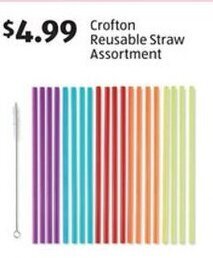 Aldi Crofton Reusable Straw Assortment offer