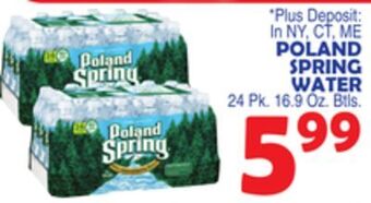 Bravo Supermarkets Poland spring water offer