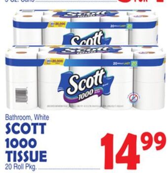 Bravo Supermarkets Scott 1000 tissue offer