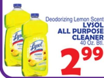 Bravo Supermarkets Lysol all purpose cleaner offer