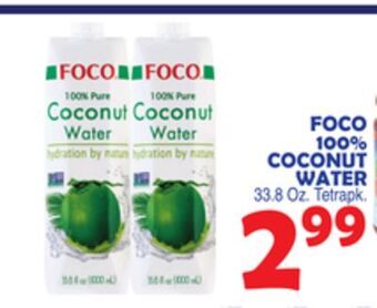 Bravo Supermarkets Foco 100% coconut water offer