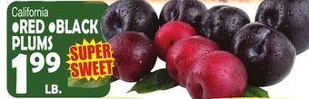Bravo Supermarkets Red, black plums offer