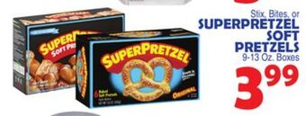 Bravo Supermarkets Superpretzel soft pretzels offer