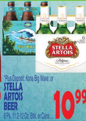 Bravo Supermarkets Stella artois beer offer