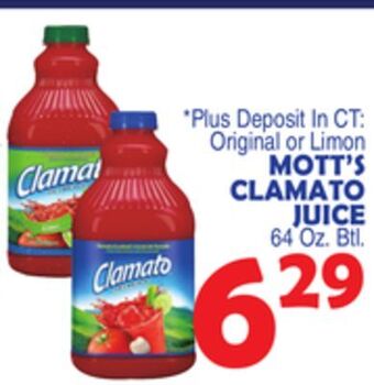 Bravo Supermarkets Mott's clamato juice offer