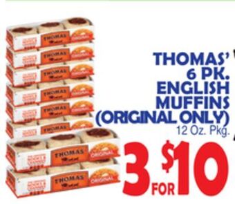 Bravo Supermarkets Thomas' 6 pk. english muffins offer
