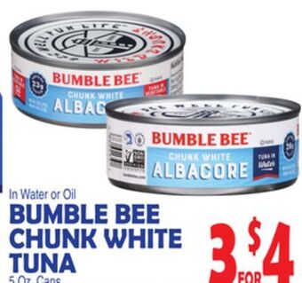 Bravo Supermarkets Bumble bee chunk white tuna offer