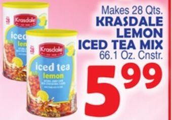 Bravo Supermarkets Krasdale lemon iced tea mix offer