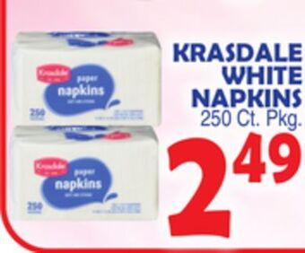 Bravo Supermarkets Krasdale white napkins offer