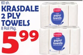 Bravo Supermarkets Krasdale 2 ply towels offer