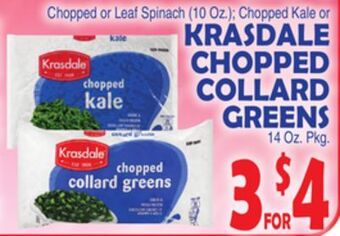 Bravo Supermarkets Krasdale chopped collard greens offer
