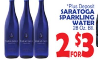 Bravo Supermarkets Saratoga sparkling water offer