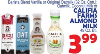 Bravo Supermarkets Califia farms almond milk offer