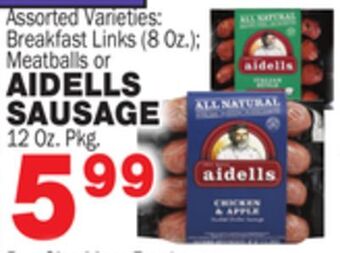 Bravo Supermarkets Aidells sausage 12 oz. pkg. offer