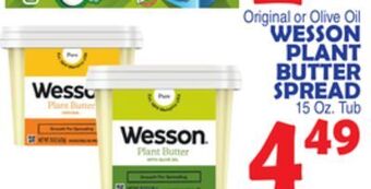 Bravo Supermarkets Wesson plant butter spread offer