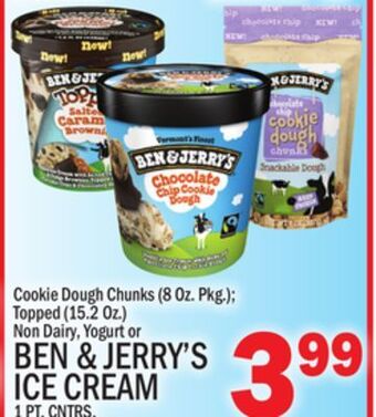 C Town Ben & jerry's ice cream 1 pt. cntrs offer
