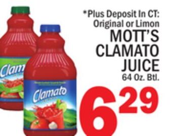 C Town Mott's clamato juice offer