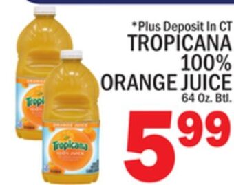 C Town Tropicana 100% orange juice offer
