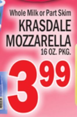 C Town Krasdale mozzarella offer