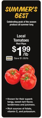 Fairway Store Market Local tomatoes offer