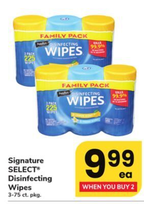 ACME Signature select® disinfecting wipes offer