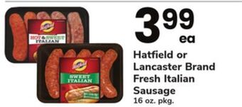 ACME Hatfield or lancaster brand fresh italian sausage offer