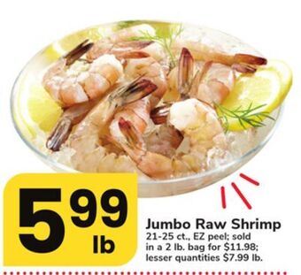 ACME Jumbo raw shrimp offer