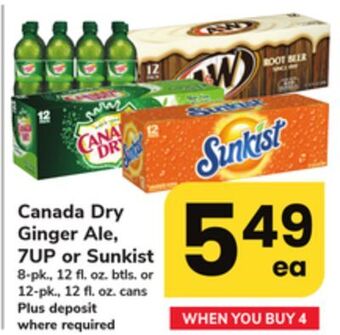ACME Canada dry ginger ale, 7up or sunkist offer