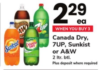 ACME Canada dry, 7up, sunkist or a & w offer