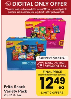 ACME Frito snack variety pack offer
