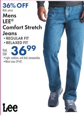 Boscov's Mens lee® comfort stretch jeans offer