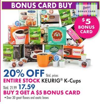 Boscov's Keurig® k-cups offer
