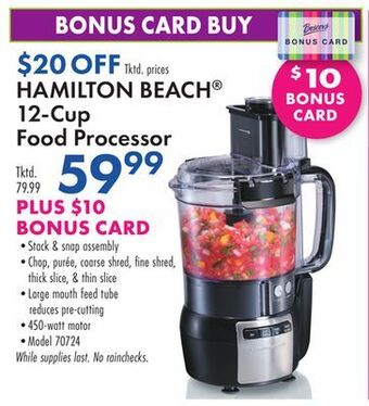 Boscov's Hamilton beach® 12-cup food processor offer