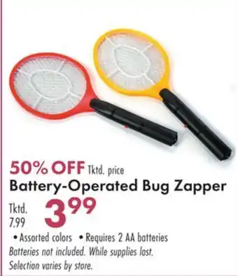 Boscov's Battery-operated bug zapper offer