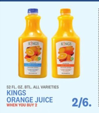 Kings Food Markets Kings orange juice offer